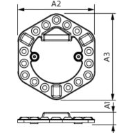 Dimension Drawing (with table) - LED MOD 14W G3 865