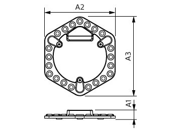 Dimension Drawing (with table) - LED MOD 20W G3 865 OL