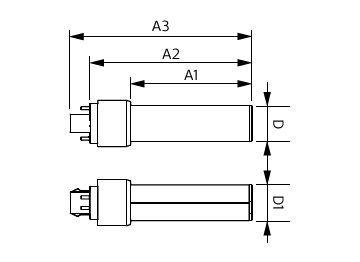 Dimension Drawing (with table) - 5.5PL-C/LED/13H/835/IF5/P/4P 20/1