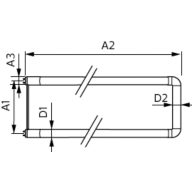  Medium Bi-Pin Fluorescent Tube, double-ended Frosted