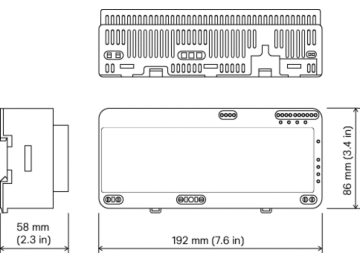 Dimension Drawing (without table) - LFC7710/00 Coded Mains Transmitter