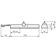 Dimension Drawing (without table) - LL217X 120S/840 1x PSU NB 5x2.5 HE