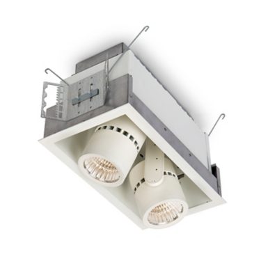 Alcyon LED Vertical 2000lm Cylinder (LLAVRM), Recessed Lighting, Fixture, 4000K, Matte White, 2 head