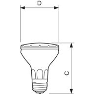  35 W Single Contact Medium Screw PAR 2.5 inch Clear CCT of 3000K