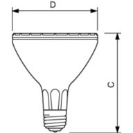 35W PAR30L Flood Pulse Start Metal Halide 3000K ANSI C130/O