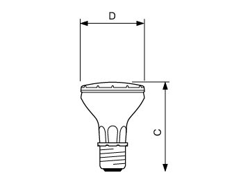  35 W Single Contact Medium Screw PAR 2.5 inch Clear CCT of 3000K