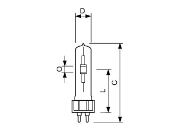  G12 T 19mm Clear CCT of 3000K