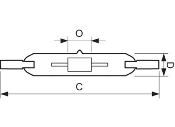Dimension Drawing (with table) - MASTERC CDM-TD 150W/830 RX7s 1CT