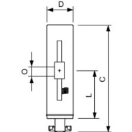 Dimension Drawing (with table) - MASTERC CDM-Tm Mini 35W/930 PGJ5 1CT/12