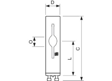 Dimension Drawing (with table) - MC CDM-Tm Elite Mini  20W/830 GU6.5 1CT