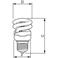 8 W;E27 ;Spiral