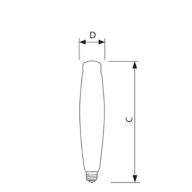  1000 W Single Contact Mogul Screw E25 Clear