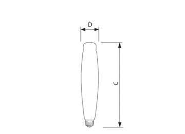  1000 W Single Contact Mogul Screw E25 Clear