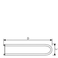  Medium Bi-Pin Fluorescent U-bent T 8/8 inch with 6" spacing