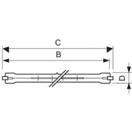 Lineare Halogen-Glühbirne 64760 220V 1500W R7s Sockel Haloline