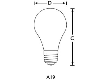  Single Contact Medium Screw A 19mm Frosted