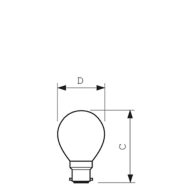  B22 P 45mm Yellow