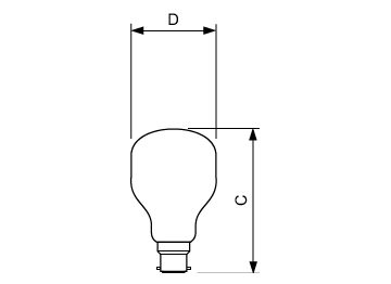  B22 T 55mm Soft White