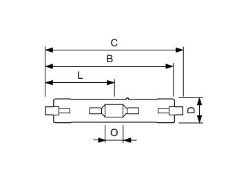 Dimension Drawing (with table) - MHN-TD 150W/730 RX7s 1CT/12