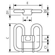 Dimension Drawing (with table) - PL-Q 38W/830/4P 1CT/10BOX
