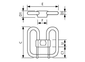 Dimension Drawing (with table) - PL-Q 38W/830/4P 1CT/10BOX