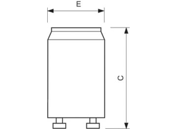 Dimension Drawing (with table) - S2 4-22W SER 220-240V WH EUR/12X25CT