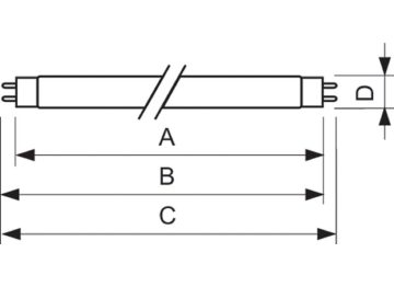 Dimension Drawing (with table) - TL-D 18W BLB 1SL/25