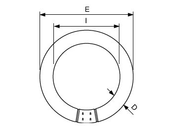 Dimension Drawing (with table) - TL-E 40W/840 1CT/12
