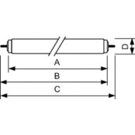 Dimension Drawing (with table) - TL-X XL 20W/33-640 SLV/25