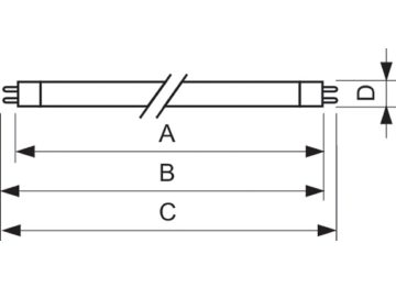 Dimension Drawing (with table) - F35T5/841 40PK