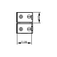 Dimension Drawing (without table) - LS tape-to-tape connector IP20 50pcs EU