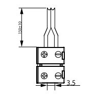 Dimension Drawing (without table) - LS tape-to-wire connector IP20 50pcs EU