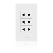 Switches &amp; Sockets 2P US-EU Socket with Grid