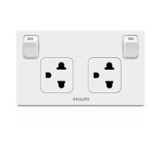 Switches &amp; Sockets 2P+E Socket &amp; 1 Gang 1 Way Switch with Grid