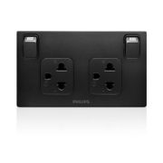 Switches &amp; Sockets 2P+E Socket &amp; 1 Gang 1 Way Switch with Grid