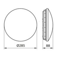 Dimension Drawing (without table) - WL060V LED11S/840 PSU II WH