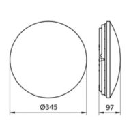 Dimension Drawing (without table) - WL060V LED17S/840 PSU II WH