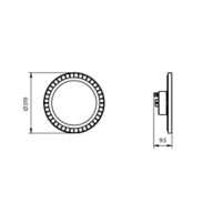 Dimension Drawing (without table) - BY021P G3 LED200S/840 PSU WB GR