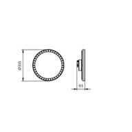 Dimension Drawing (without table) - BY022P G3 LED280S/840 PSU WB GR