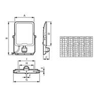Dimension Drawing (without table) - BVP167 LED60/830_40_65 PSU 50W SWB MDU