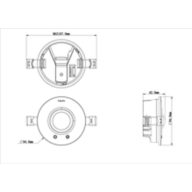 Dimension Drawing (without table) - EXT2010 OCC DL PIR AC Sensor RS WH ESW