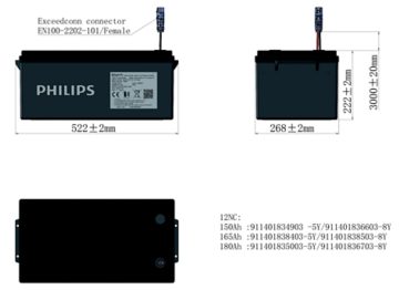 Dimension Drawing (without table) - ZJS603 165Ah 25.6V LFP UG Solar 5Y