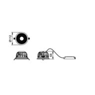 Dimension Drawing (without table) - DN589B LED10/940 P8PSD D100 WB G2