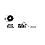 Dimension Drawing (without table) - DN591X LED19/840 P13WIA D200 WB G2