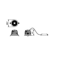 Dimension Drawing (without table) - DN589B LED10/940 P8PSU D75 MB G2