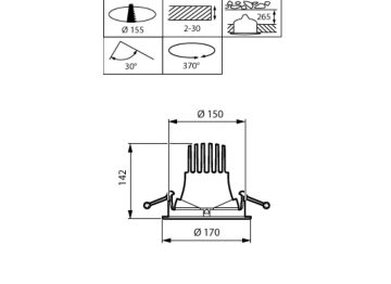 Dimension Drawing (without table) - RS781B 39S/PW930 PSU-E HWB WH