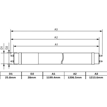 Philips MASTER LED tube EM/Mains T8 with Recycled Plastic, T8