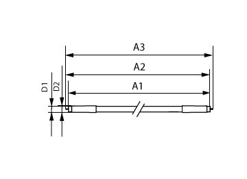 Dimension Drawing (with table) - MAS LEDtube 1200mm UE 18.9W 840 T5 EELB