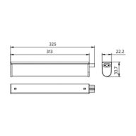 Dimension Drawing (without table) - BN098 G2 LED5/CW L300 100-240V