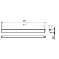Dimension Drawing (without table) - BN098 G2 LED14/CW L900 100-240V